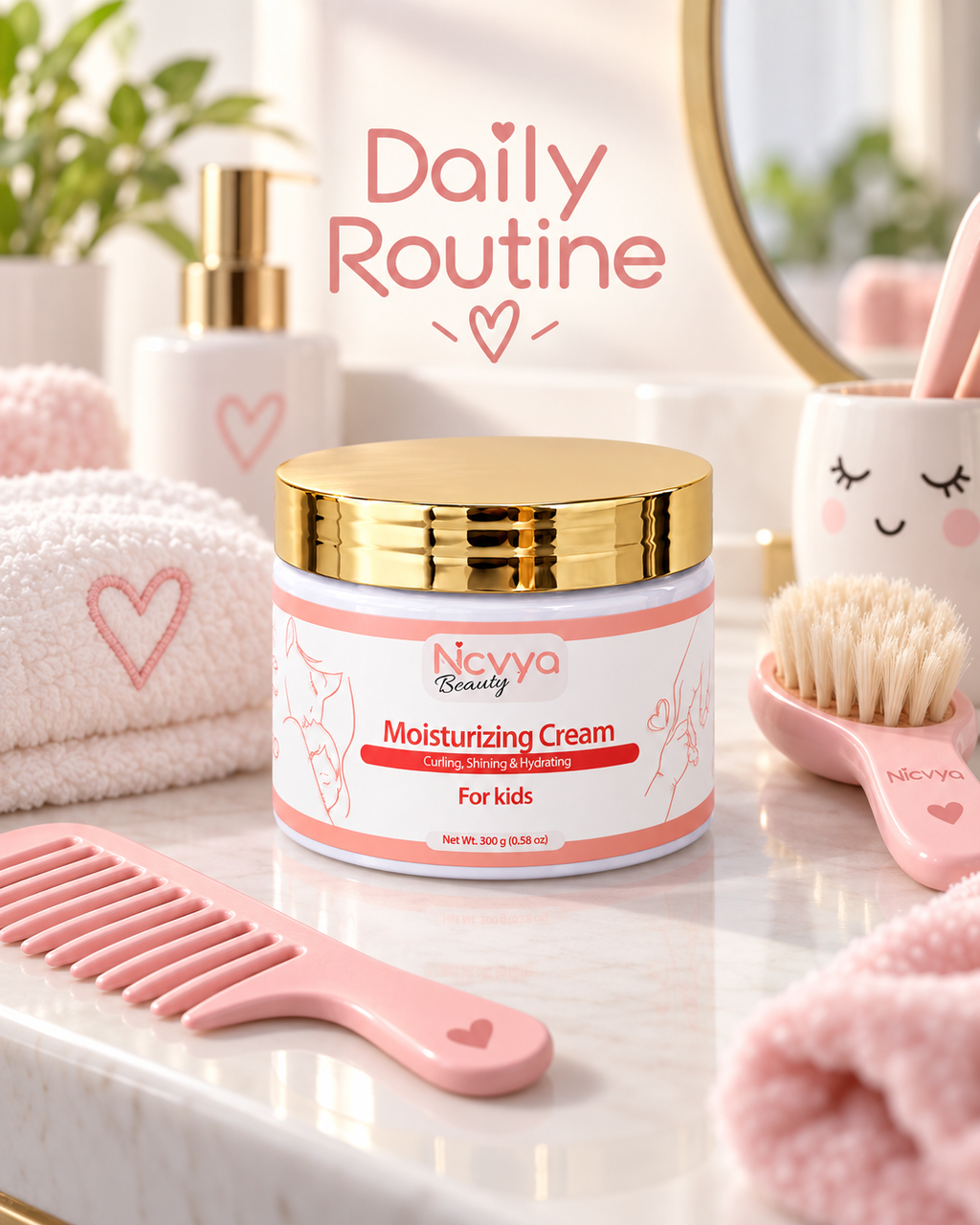 Crème hydratante. Bouclante, brillante et hydratante