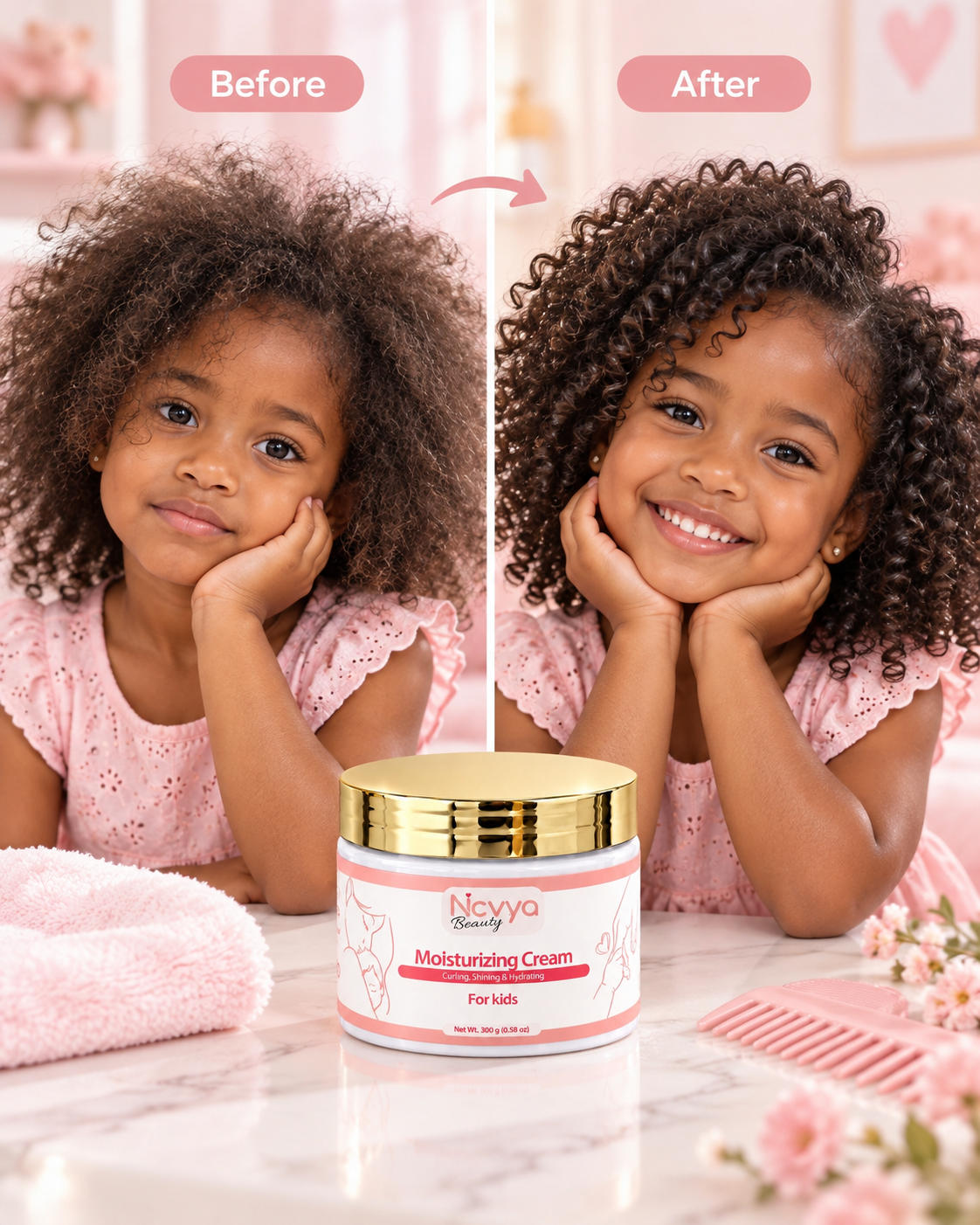 Crème hydratante. Bouclante, brillante et hydratante